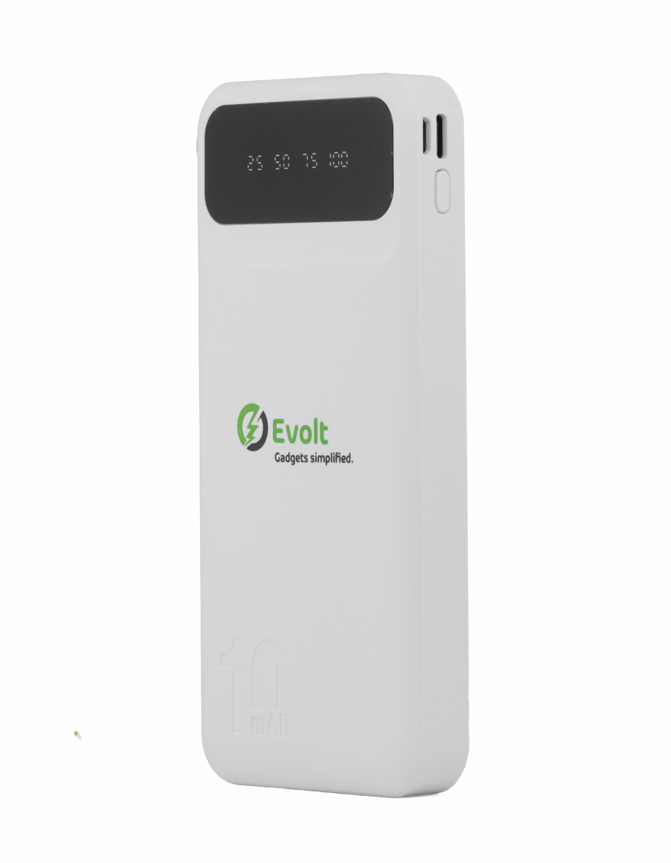 10,000 mAh Dual USB Powerbank With integrated lightning, micro & USB-C integrated cables